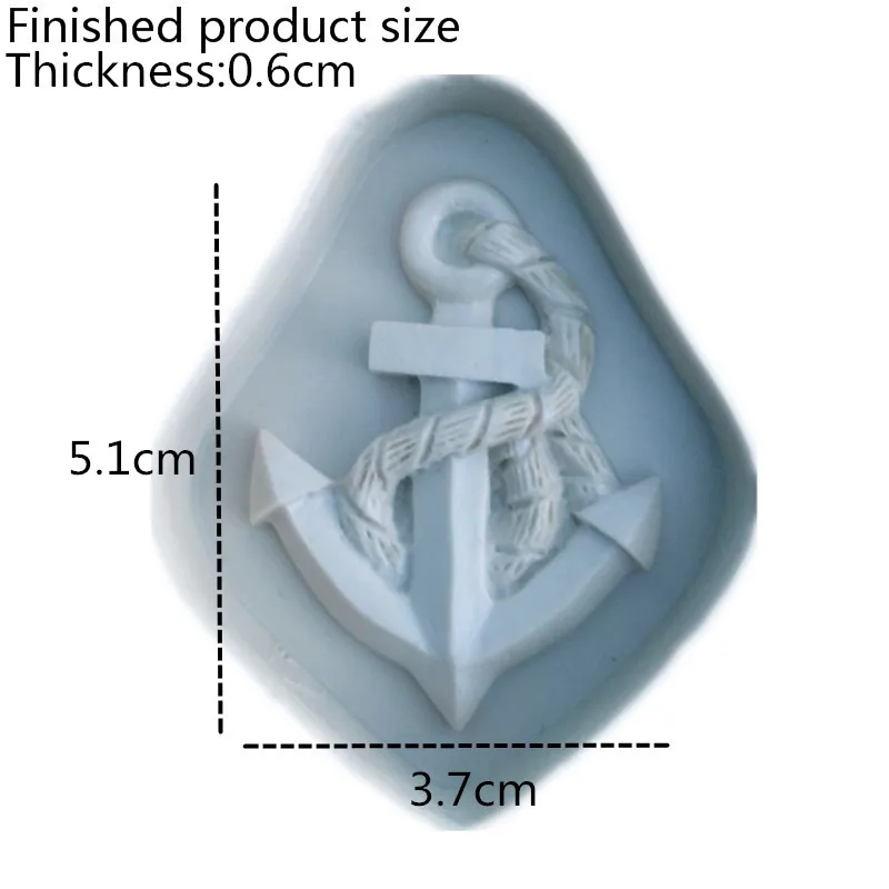1Pcs Anchor shape silicone soft candy mold cake decorating tool chocolate | Дом и сад