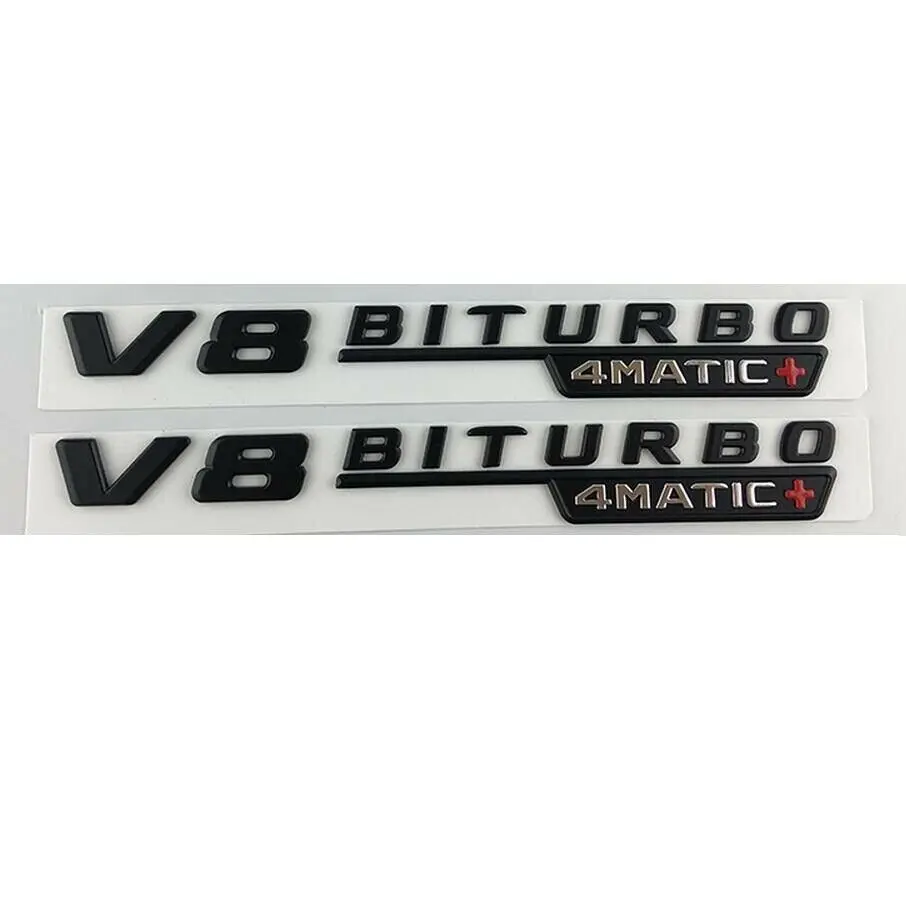 Значки матовые черные для V8 BITURBO 4matic + брызговик 2 шт. | Автомобили и мотоциклы