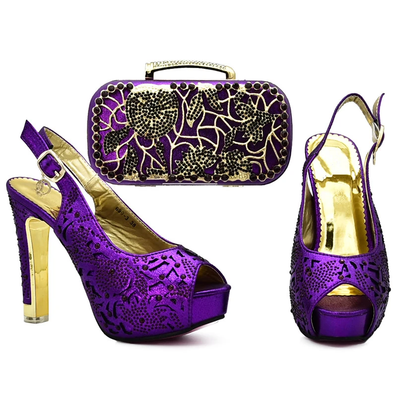 Новое поступление вечерние туфли и сумочка в нигерийском стиле Свадебный