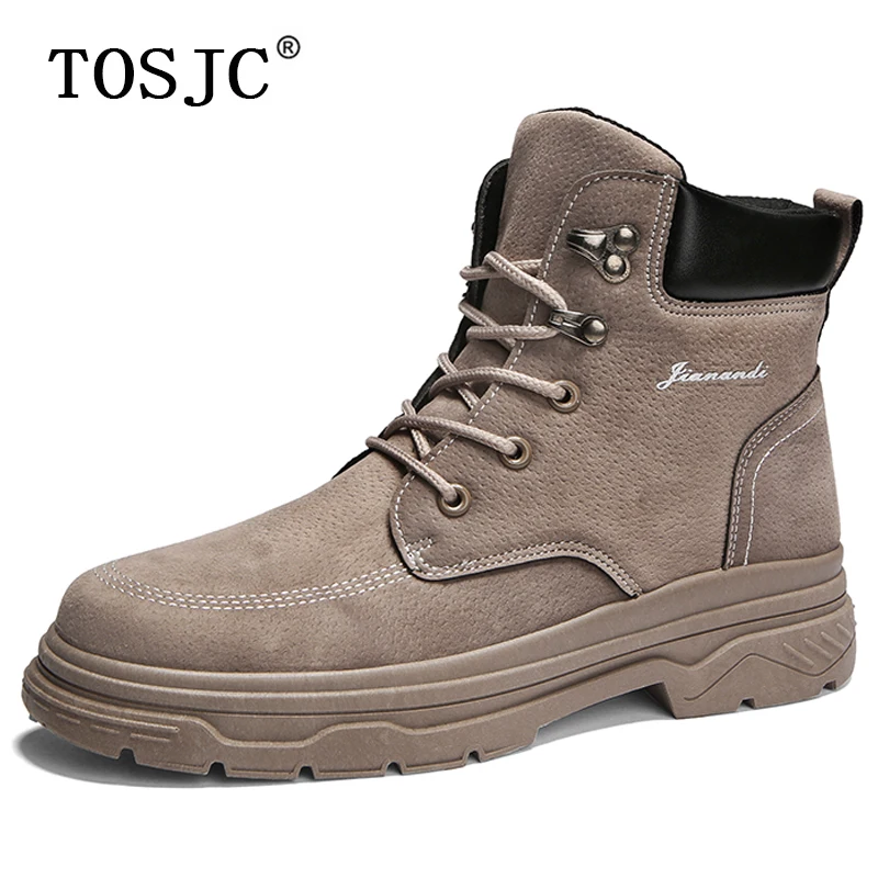 TOSJC/Новые мужские ботинки ковбойские с нескользящей подошвой рабочие безопасные