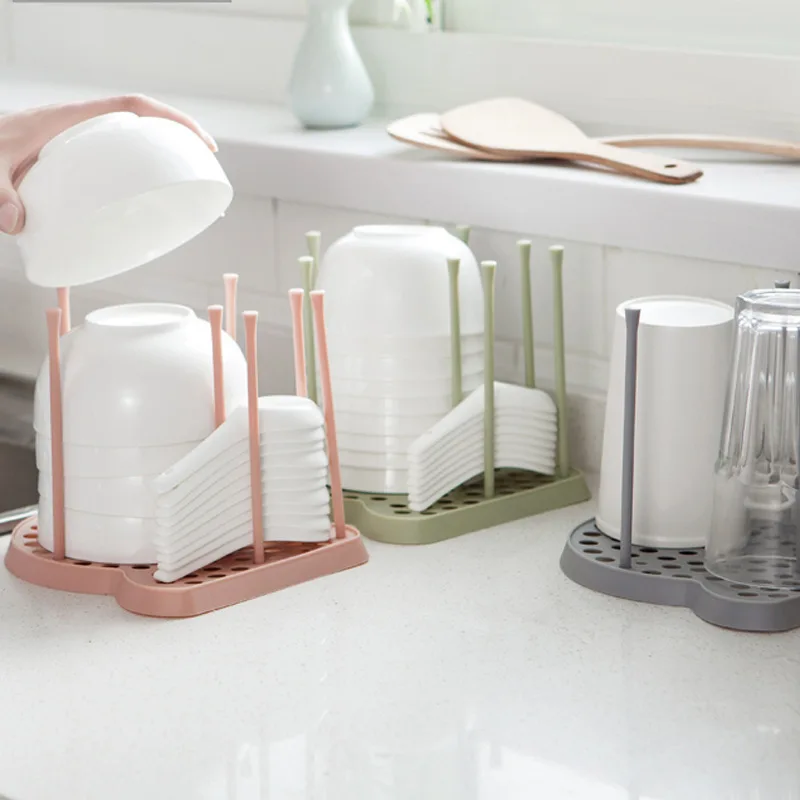 Кухонная полка для хранения Чаша Подставка-сушилка посуды пластиковый держатель