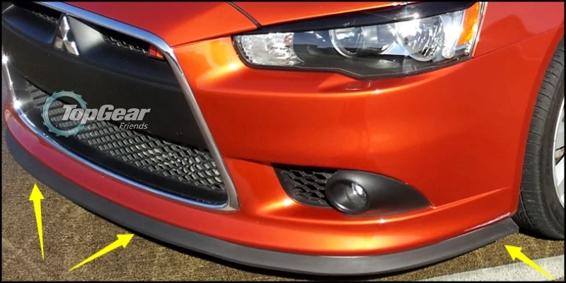 Дефлектор губ для бампера Mitsubishi Minica Toppo передний спойлер юбка TopGear Friends комплект
