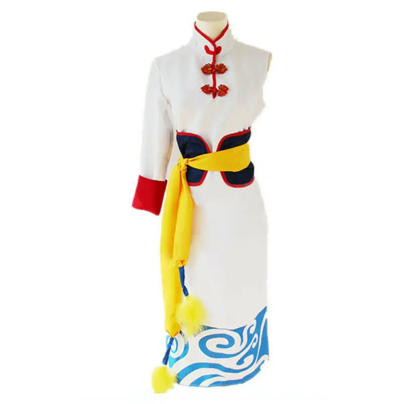 Аниме гинтама Серебряная душа Кагура Косплей Костюм Cheongsam Хэллоуин вечерние