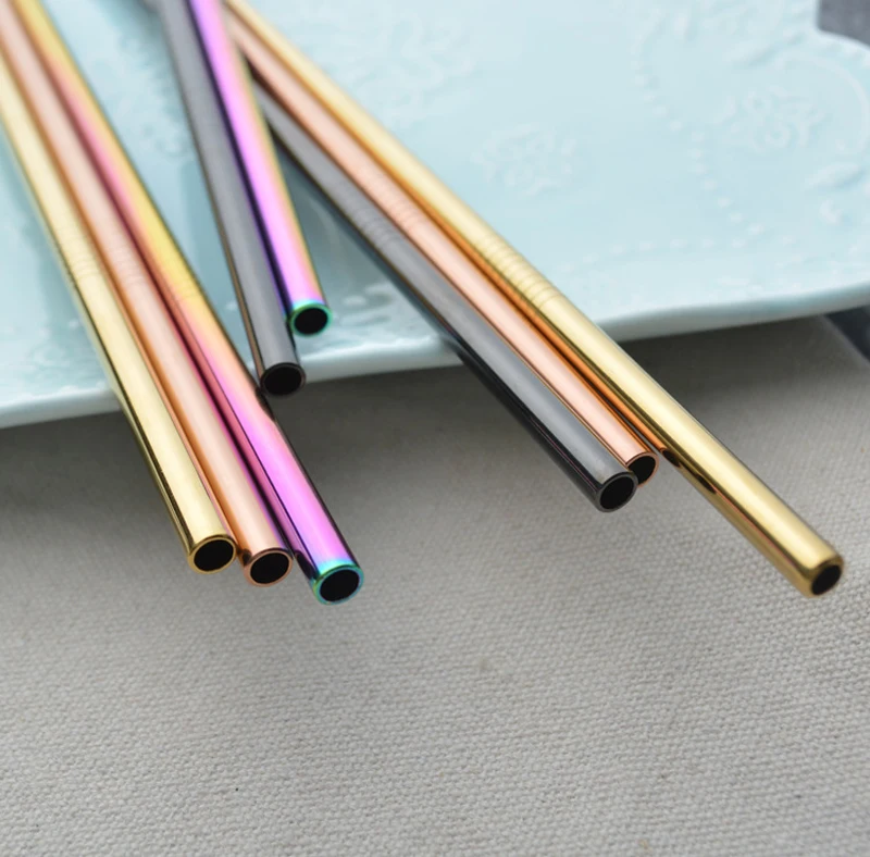 Металл Кривая 6 мм питьевой фуртакор соломы Черный экологически чистый изгиб