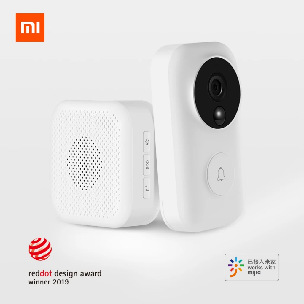 Видеодомофон Xiaomi Zero с ИИ распознавание лиц 720p ИК ночное зрение комплект звонка
