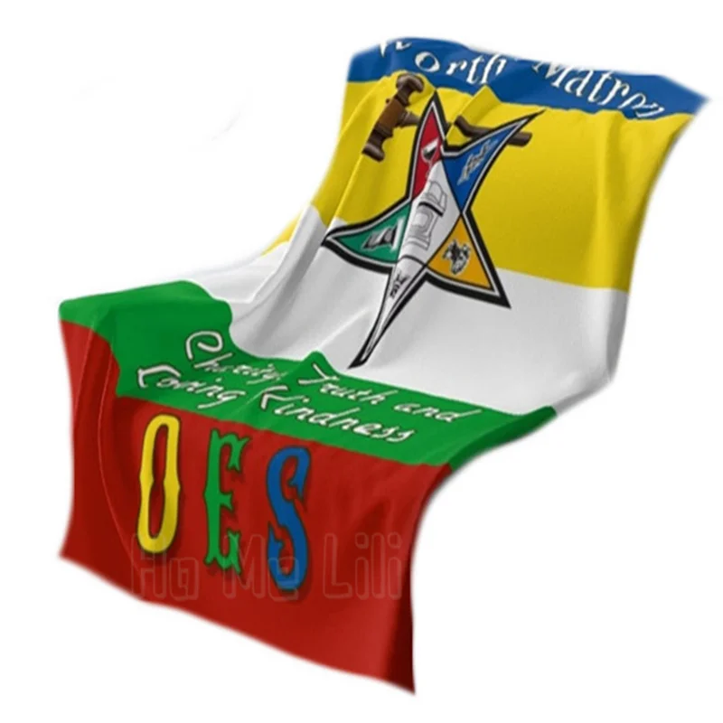 

Order Of Eastern Star Flannel Blanket Oes Worthy Matron Throw Bedding Ultra Soft Lightweight Warm For Adults And Kids