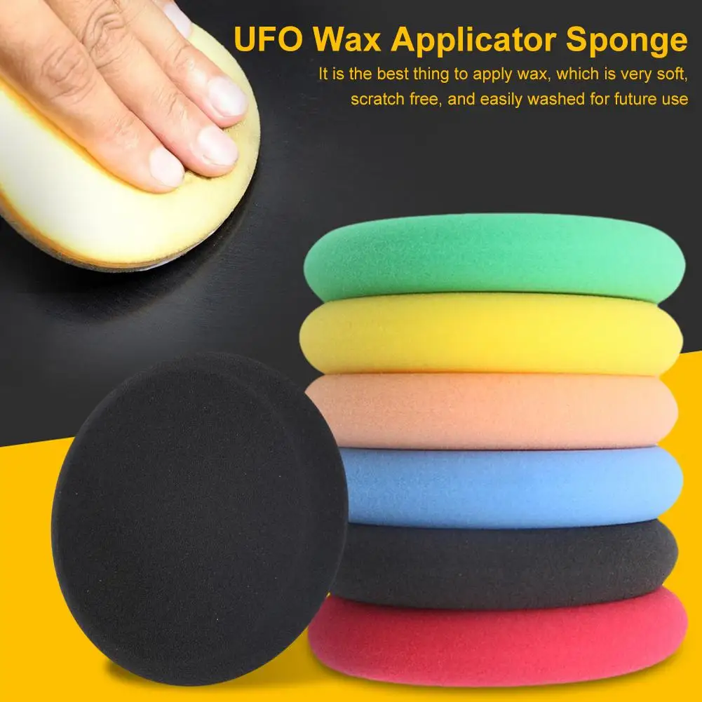 

1PC New Arrivals UFO Wax Applicator Sponge For Both Paste Wax And Liquid Cream Sealant
