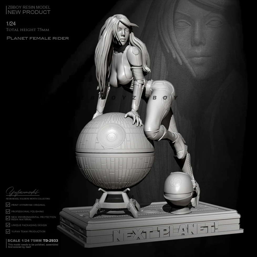 

1/24 Resin model kits figure beauty colorless and self-assembled TD-2933