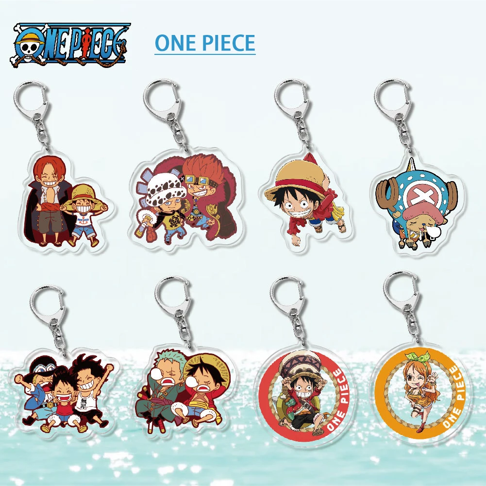 Лидер продаж аниме цельный милый Fihure 6 см акриловый брелок с обезьяной D. Luffy Roronoa