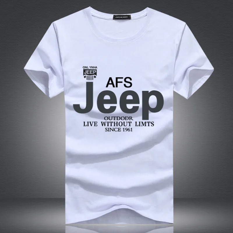 Летняя хлопковая футболка с короткими рукавами и принтом мужская повседневная