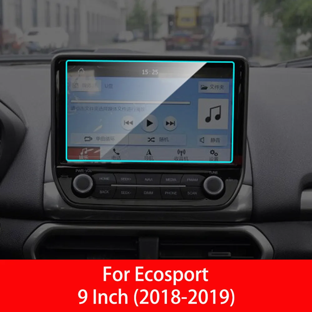 for EcoSport 9inch 8 9 дюймов для Ford EcoSport Автомобильный gps навигатор Закаленное стекло протектор экрана стальная защитная пленка аксессуары для салона автомобиля - Название цвета: for EcoSport 9inch