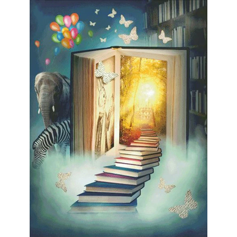 

Daimond DIY 5D Diamond Painting Animal Books Full Drill Square Round Mosaic Embroidery New Year Love Gift Decoration Diamont