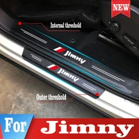 set pu leather car door sill protector sticker for suzuki jimny car door threshold protective stickers styling accessories