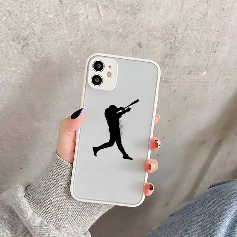 

Ball sports black white design Phone Case Matte Transparent for iPhone 11 12 7 8 s mini pro X XS XR MAX Plus funda
