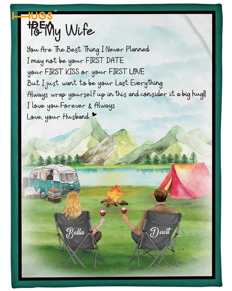 

HUGSIDEA Flannel Blanket Thicken Winter Blanket Travel New Trend 2021 Letter To My Dear Wife Brand Design Top Thin Quilt Manta
