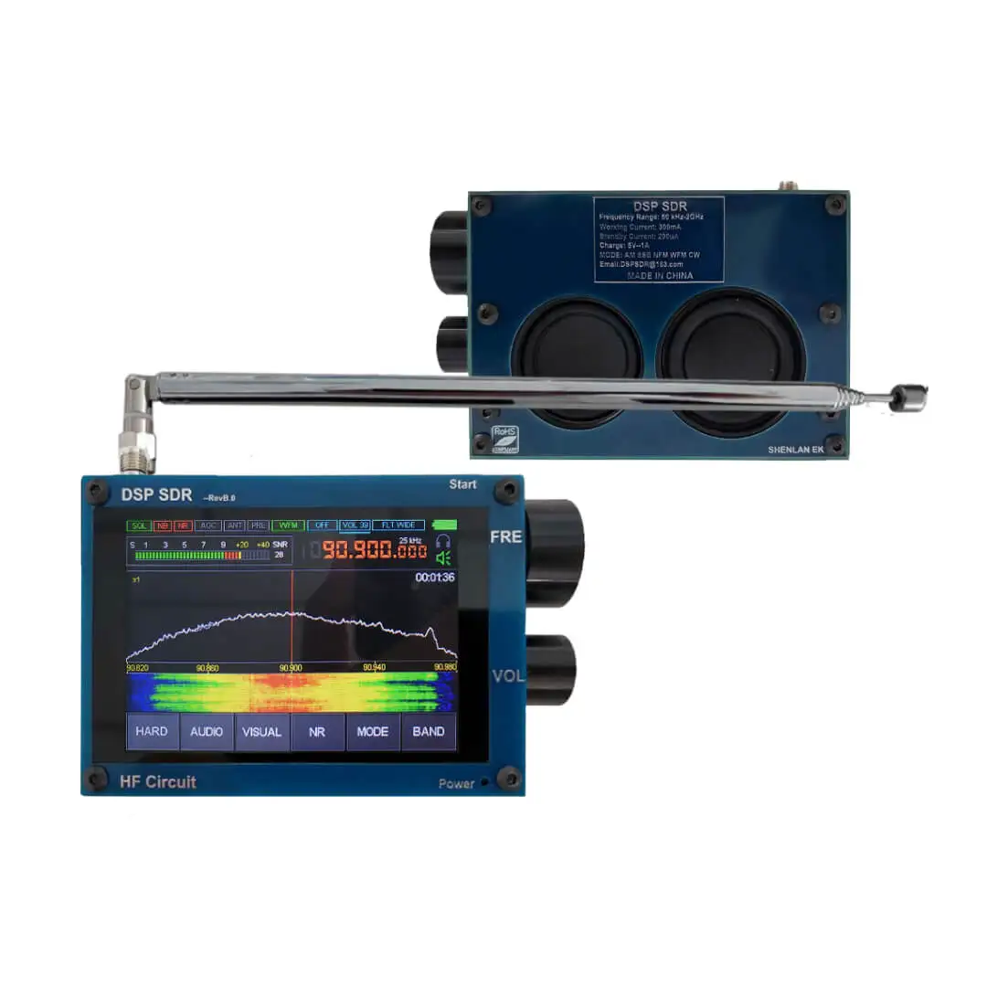 V1.10C Offical Code Thicker 3.5&ampquot 50KHz-2GHz Malachite DSP SDR Receiver Malahit Shortwave Radio With Battery Speaker | Мобильные
