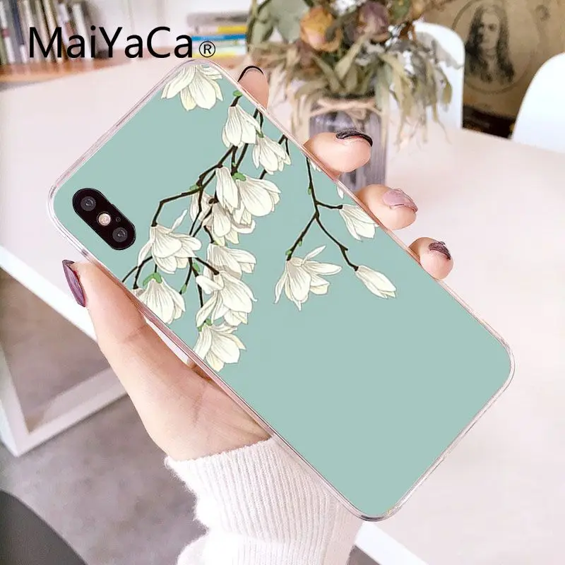 MaiYaCa простой маленький Свежий мятный зеленый DIY Роскошный чехол для iPhone X XS MAX 6 6s 7 7plus 8 8Plus 5 5S SE XR 10
