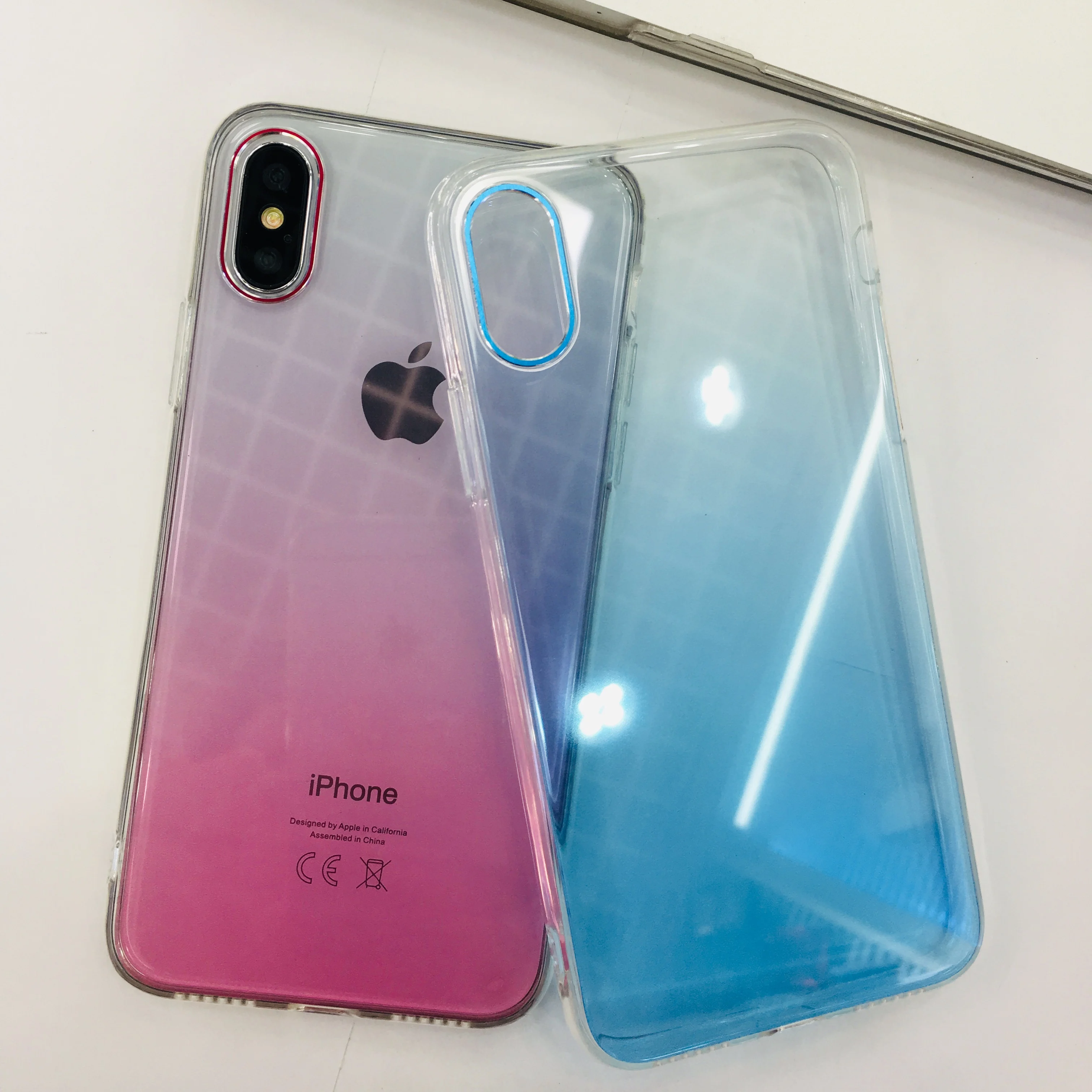 Прозрачный Жесткий Тонкий чехол из закаленного стекла с металлическим