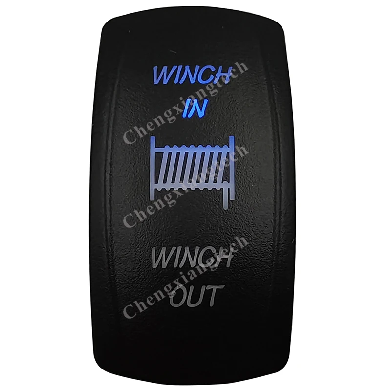 

WINCH IN OUT Car Boat Blue Led (ON) OFF (ON) Rocker Switch 12V 20A DPDT 7 Pin Momentary Switch Accessories for Carling NARVA 4X4