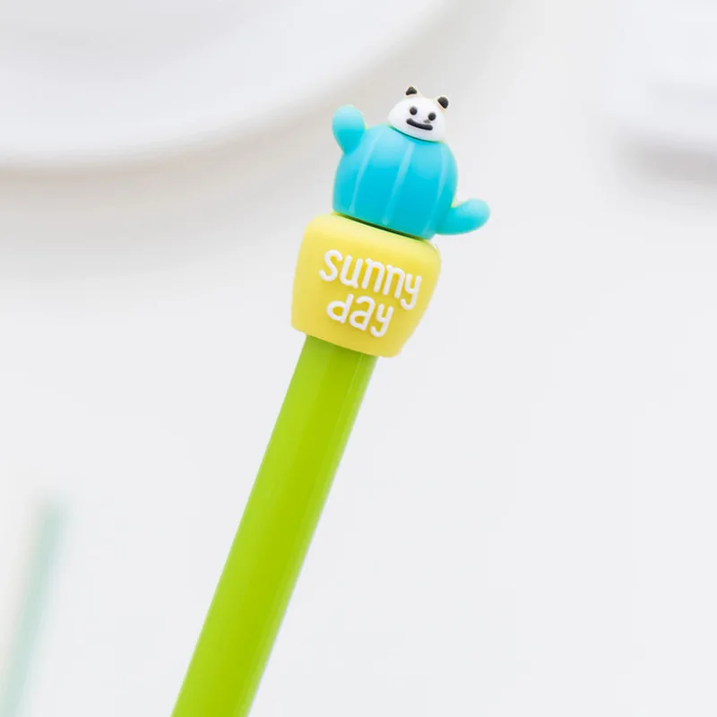 

1PC /4Pcs Korean Stationery Cute Cactus Pen Advertising Gel Pen School Fashion Office Kawaii Supply