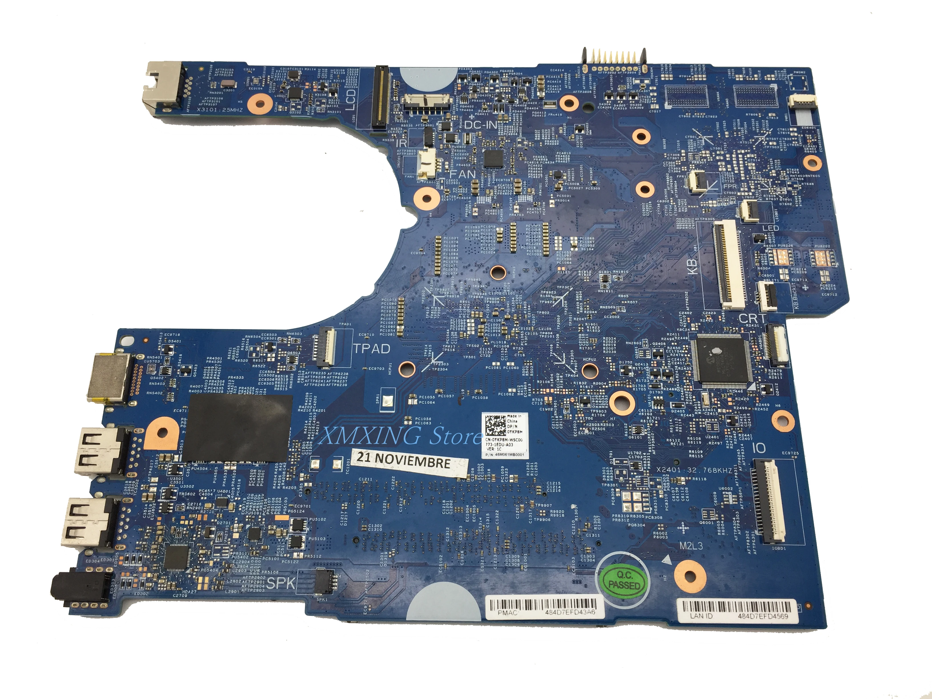 Материнская плата FULCOL для ноутбука DELL latitude 3570 3470 14291-1 CPU I5 CN-0YKP8M 0VWFGF YKP8M