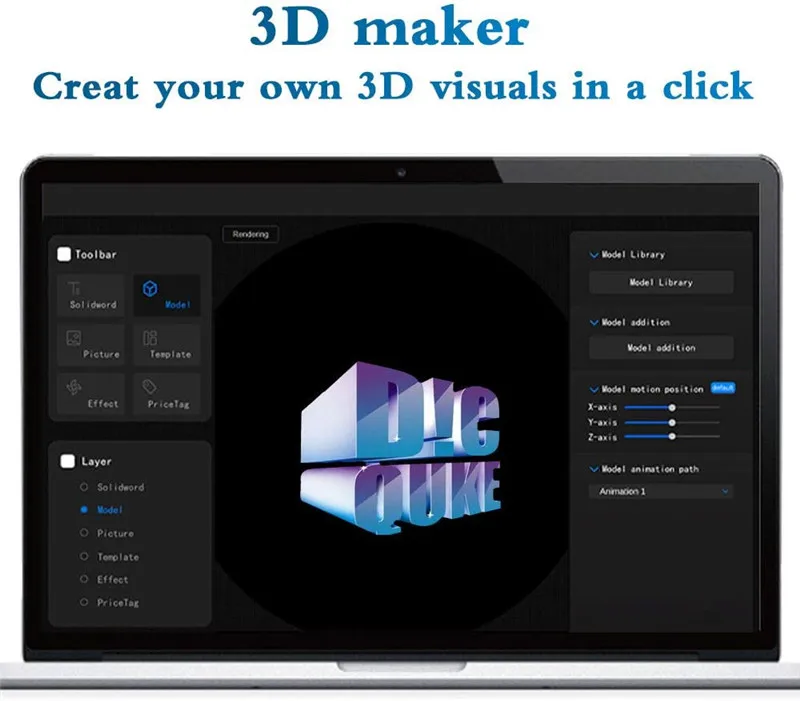 Оригинальный Dseelab SZHD 65h 65 см с четырьмя лезвиями 3d Голограмма рекламный дисплей