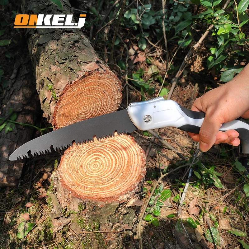 

Brand Hand Fold Saw Woodworking Cutting Tools TPR Handle Collapsible Sharp SK5 Steel U-Shaped Turbine Saw