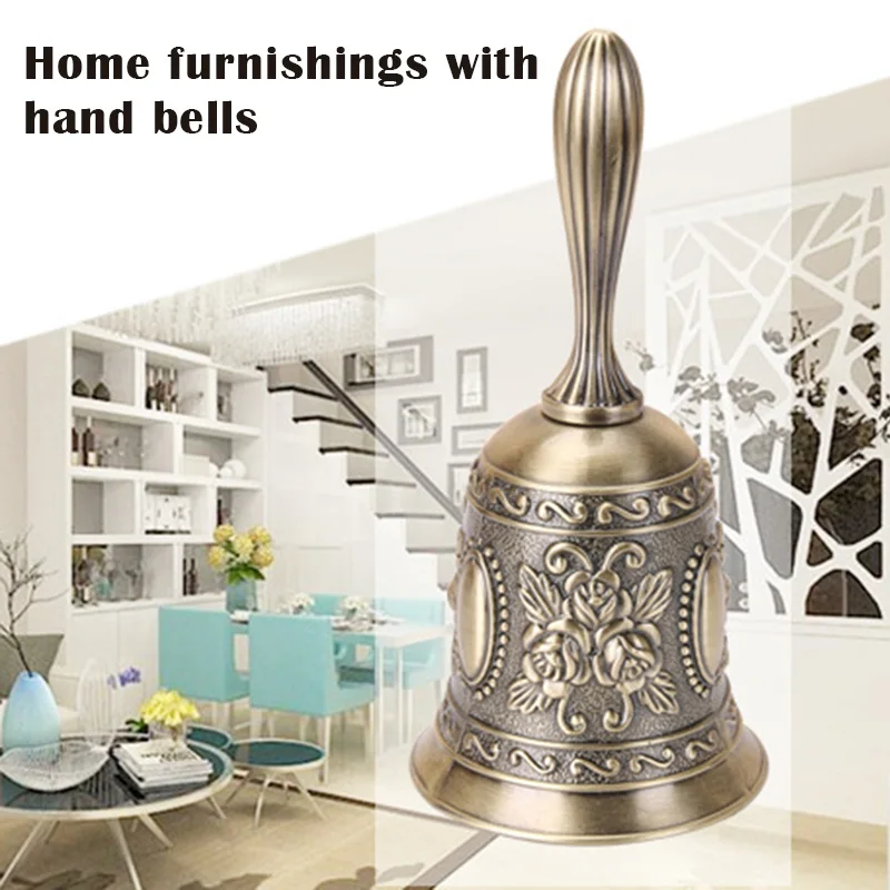 Нержавеющий цветочный ручной Колокольчик из цинкового сплава винтажные