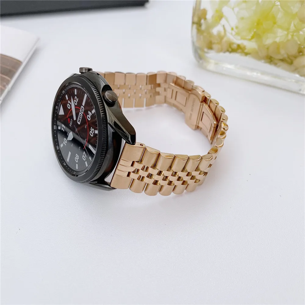 20 22MM Stainless Steel Band for Samsung Galaxy Gear Smart Smart Watch Folding Clasp Watch Band for Huawei GT Replacement Strap