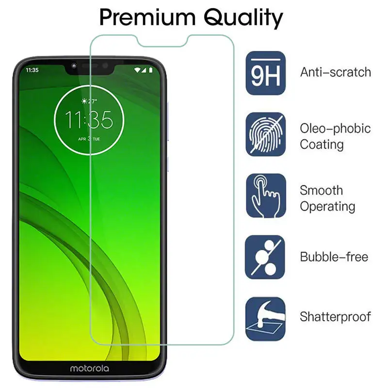 

9H Tempered Glass For Motorola Moto G7 Play Plus Power XT1952 XT1955 Screen Protector protective film cover