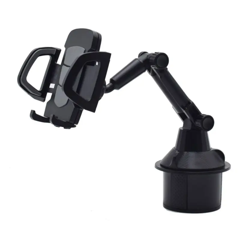 

360 Degree Carbon Fiber Adjustable Angle Type Car Cup Holder Mount Stand Cradle for 3.5-7" Mobile Phones Smartphones GPS