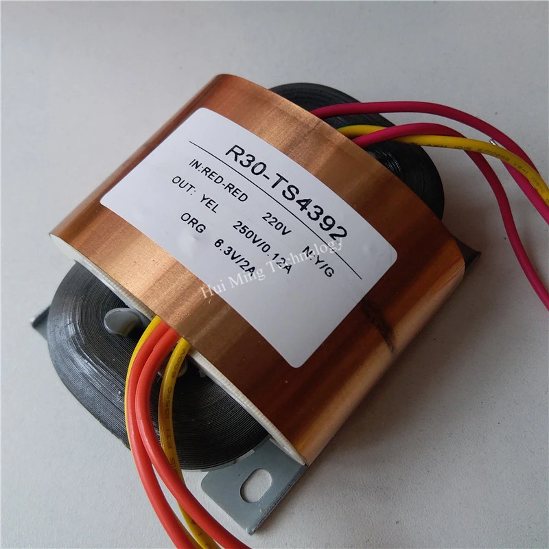 250V 0.12A 6 3 V 2A R трансформатор сердечника R30 изготовленный на заказ 220V 45VA с медным