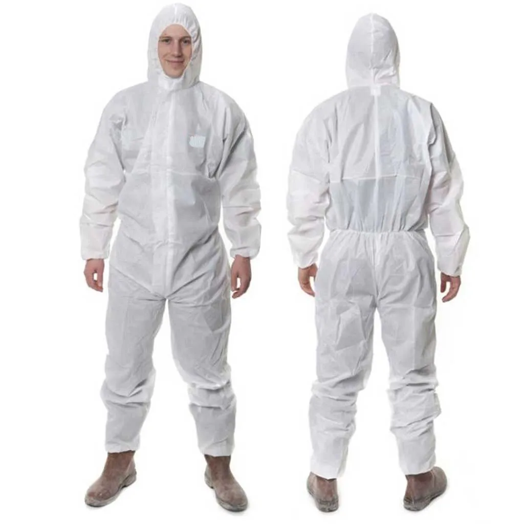

Hooded Protective Clothing for Men Women Anti-Dust Non-Porous Isolation Suit Amti Spit workwear Coverall A60