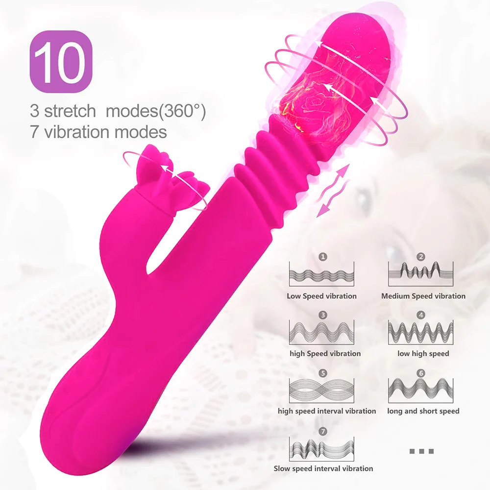 10 скоростей растягивающиеся вибраторы точки G с USB зарядкой для мастурбации