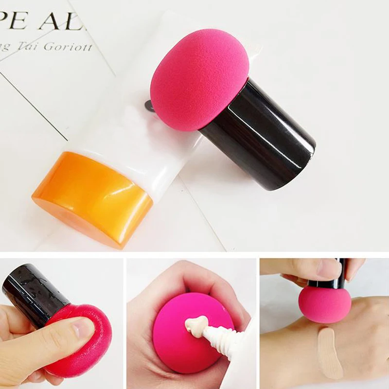 Косметическая губка в форме гриба спонж для макияжа жидкого тонального крема