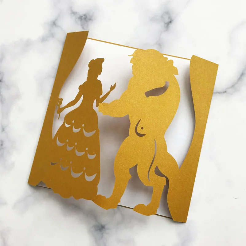 

50pcs / lot Fancy Dress Party Wedding Invitation Card Free Shipping Invitation Card Hollow Laser Cut Blessing RSVP Cards