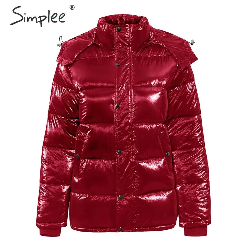 Simplee модные негабаритные женские парки на молнии с пуговицами осенне-зимние