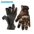 2022 перчатки Shimano для зимней рыбалки на открытом воздухе водонепроницаемые теплые нескользящие спортивные мужские перчатки для походов кемпинга и верховой езды