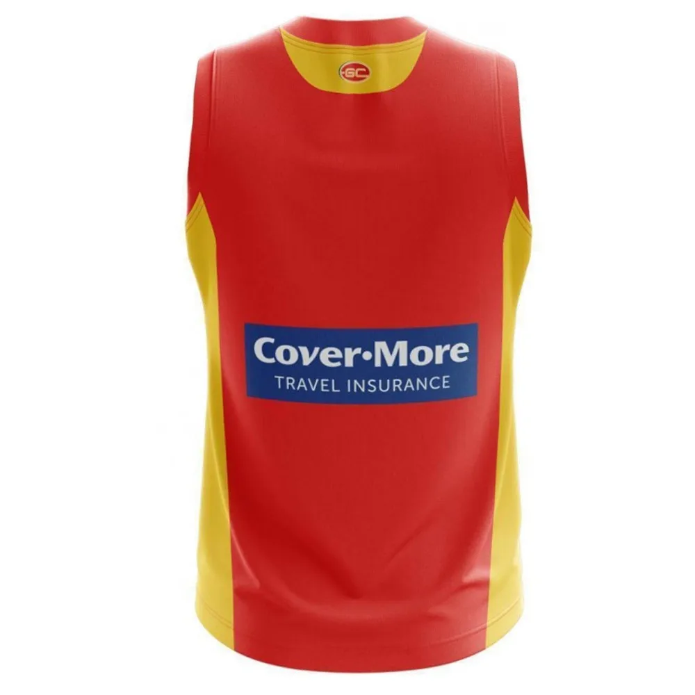 AFL GOLD COAST SUNS мужская домашняя трикотажная одежда, размер S-3XL, принт с именами и цифрами, высокое качество
