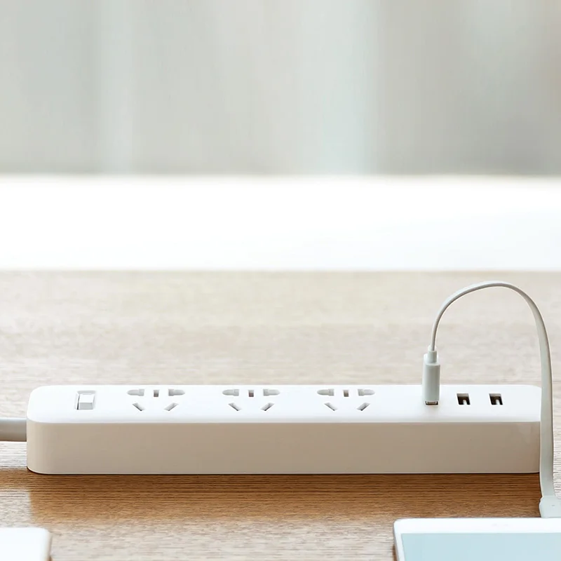 Оригинальный Смарт электронный разъем питания Xiaomi 2.1A Быстрая зарядка 3 USB розетки
