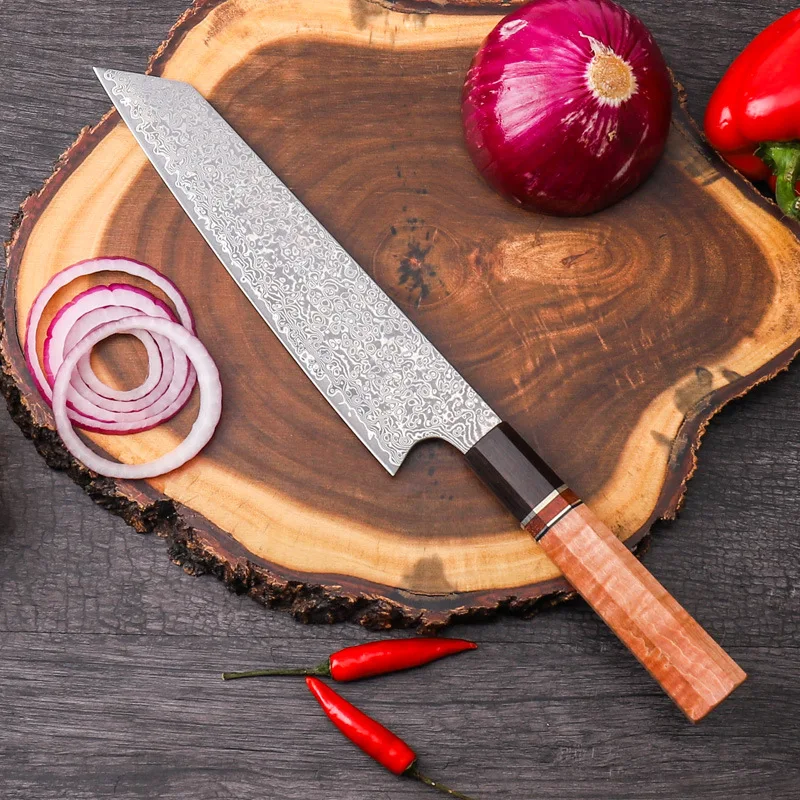 

Damascus Steel Handmade Knife VG10 Stable Wood Resin Handle Chef's Knife 8 Inch Cut and Pay Japanese Knife