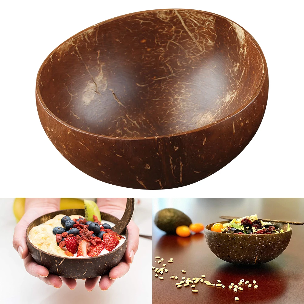 

Natural 100% Coconut Shell Bowl Manufactured/ Environmental Friendly деревянная посуда Non-toxic Handicrafts Home furnishings