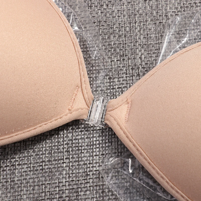 Women's Self-Adhesive Silicone Push Up Bra - Sexy Front Closure Strapless Bra image 4