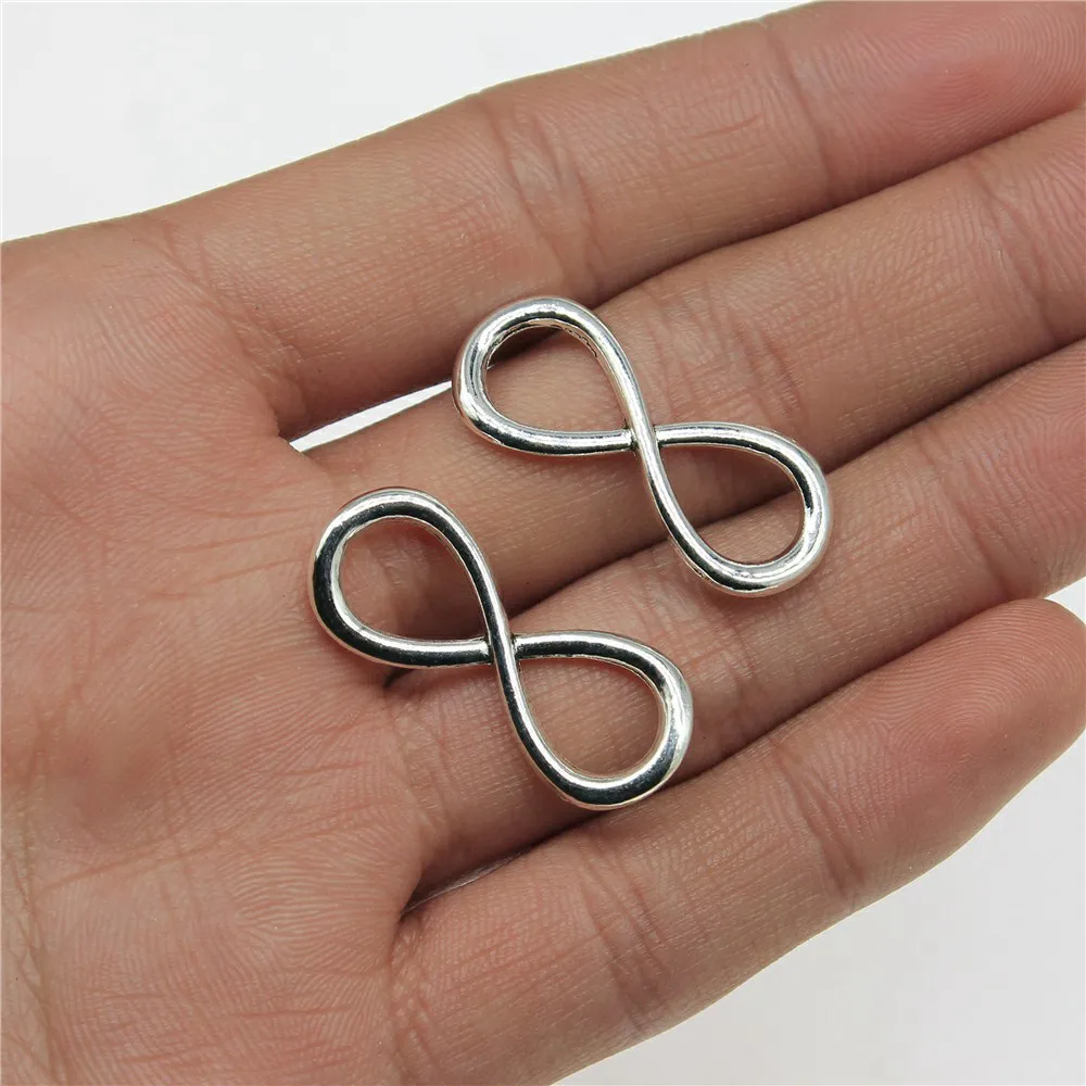 

Jewellery Charms Components 1pcs Infinite Symbol Connectors bracelet charms for jewelry making 13x31mm
