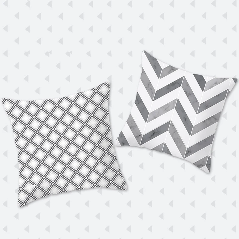 

Brief Geometric Black&White Sofa Decorative Cushion Cover Pillow Pillowcase Polyester Throw Pillow Home Decor Pillowcover 45*45
