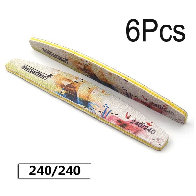 240-25pcs Пилочки для ногтей Гель-лак для ногтей файл-25 шт Бабочка Пилочки для ногтей шлифовальный 80 100 150 180 240 для Неил арта украшения для кончиков ногтей, маникюр# ZH223-пилочка для ногтей - Цвет: 240-25pcs
