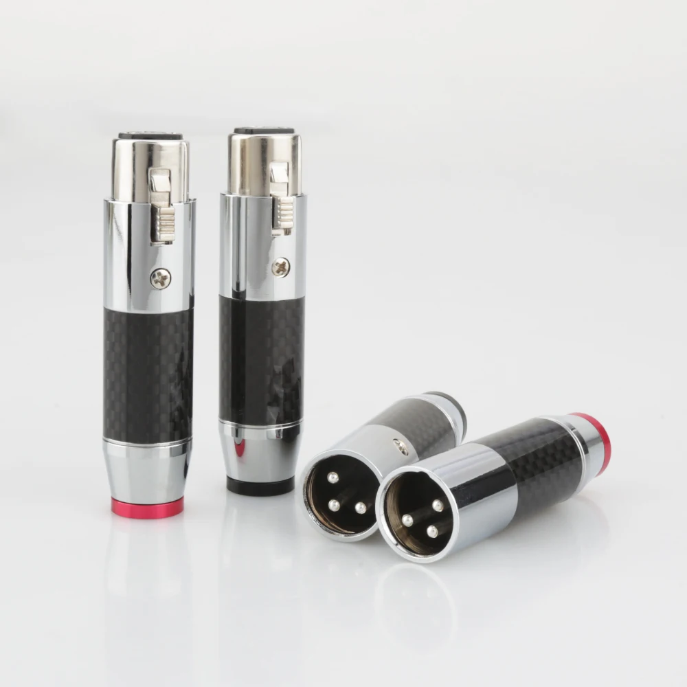 Hi-End Rhodium plated Carbon Fiber audio XLR plug Female 4pcs | Электроника