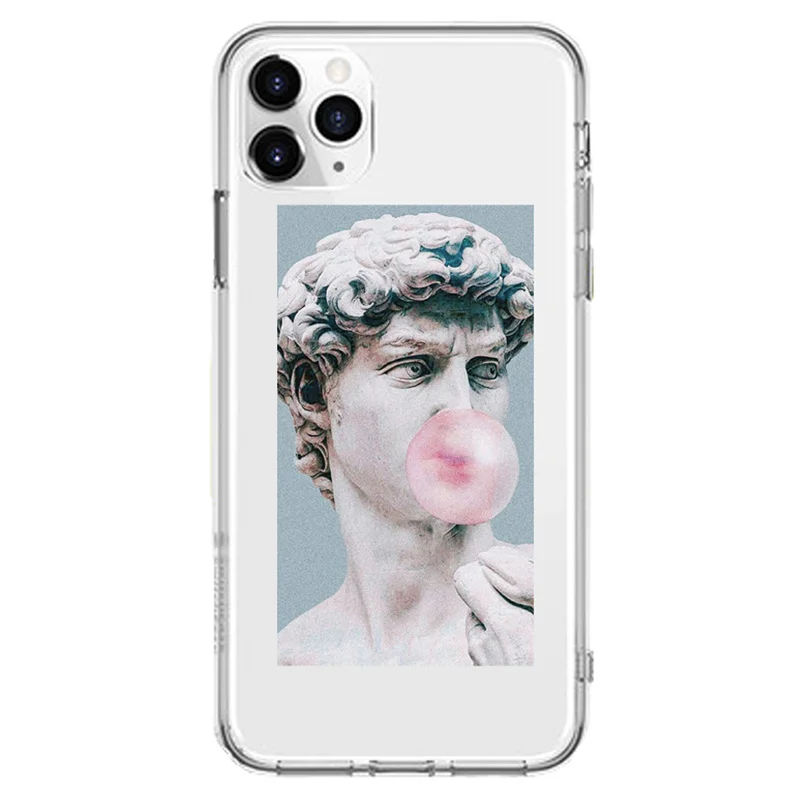 

Great Art Aesthetic David Mona Lisa Case For iPhone 12 X XR XS Max 5 5S SE Soft TPU For iPhone 7 8 6 6S Plus 11 Pro MAX Covers