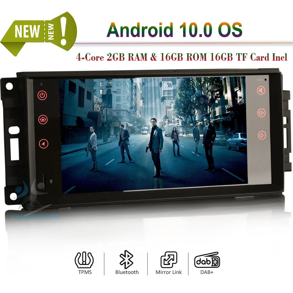 Автомагнитола DAB + Android 10 0 7 дюймов Bluetooth GPS SatNav 4G Wi Fi для Jeep Compass Chrysler Dodge|GPS