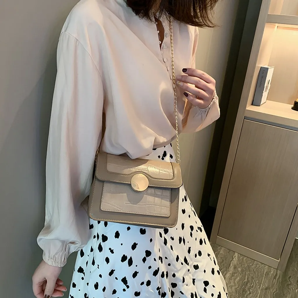 

Messenger Bags Women Solid Color Large Capacity Leather Shoulder Bag Messenger Bag Luxury Handbags Women Bags Designer
